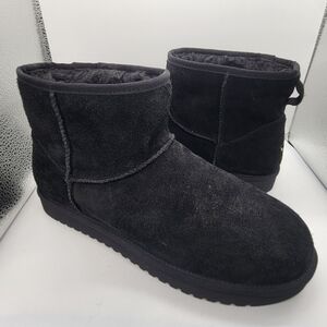 Koolaburra by UGG Koola Mini II Black Womens Size 11 W Ankle Fur Boots